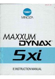 Minolta Dynax 5 xi manual. Camera Instructions.